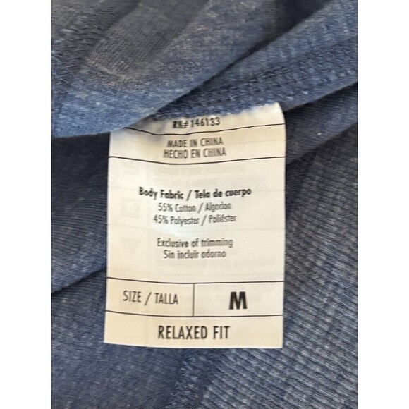 ANCHOR BOYS All Time Mens 1/4 Zip Pullover Medium Heather Blue Long Sleeve Golf - Picture 10 of 13